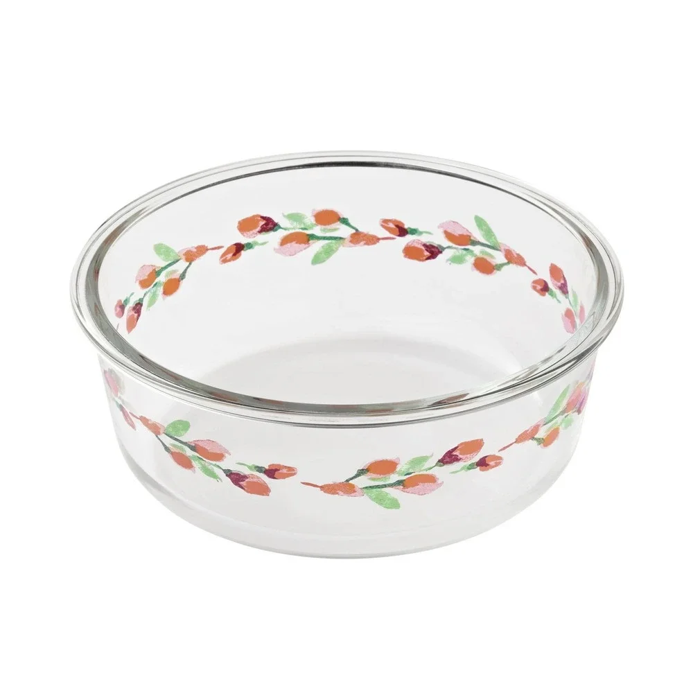 The Pioneer Woman Painted Meadow Round Glass Food Storage Set Tritan Lids 8pc